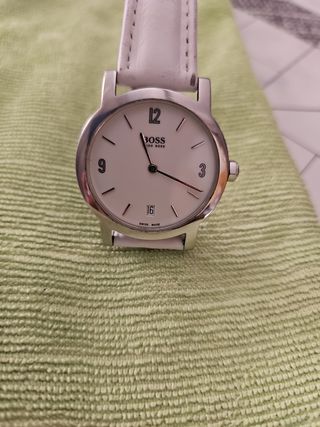 Reloj Hugo Boss mujer blanco plata