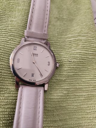 Reloj Hugo Boss mujer blanco plata