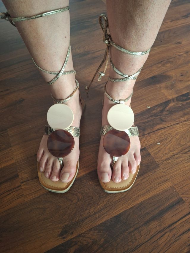 Sandalias GIOSEPPO planas, beige y marrón