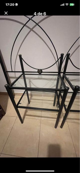 Cabecero cama + 2 mesitas noche + espejo + silla
