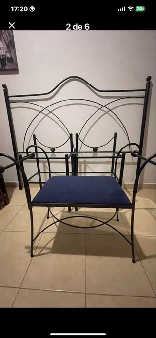 Cabecero cama + 2 mesitas noche + espejo + silla