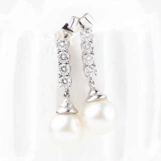 Pendientes vintage con diamantes y perlas