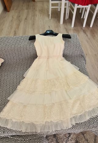 Vestido niña beige 10-12 años