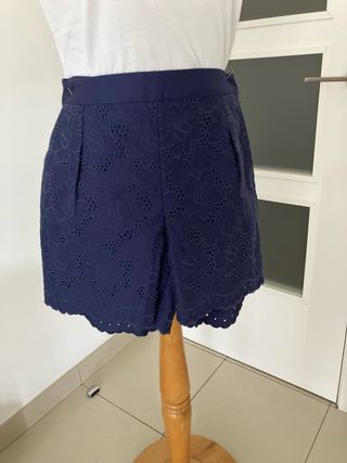 Shorts Massimo Dutti - Azul - Bordados