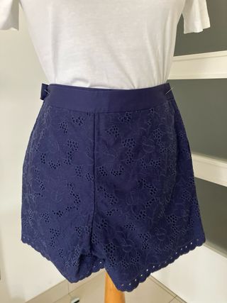 Shorts Massimo Dutti - Azul - Bordados