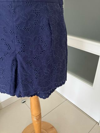 Shorts Massimo Dutti - Azul - Bordados
