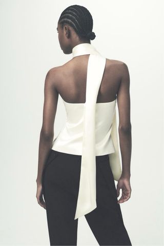 Top blanco Zara - elegante