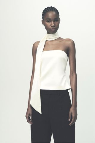 Top blanco Zara - elegante