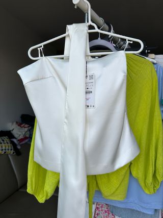 Top blanco Zara - elegante