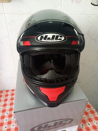 Casco moto HJC integral negro/rojo