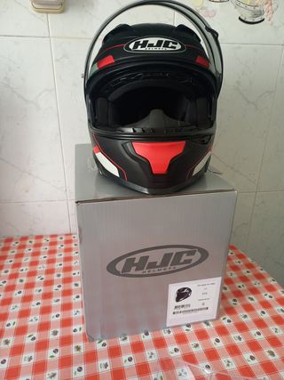 Casco moto HJC integral negro/rojo