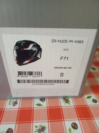 Casco moto HJC integral negro/rojo