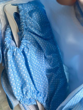 Traje gitana niña 6 meses celeste