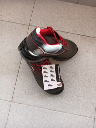 Zapatos seguridad MONTFRI - Gris/Rojo