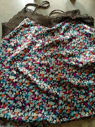 Blusa tirantes flores - M