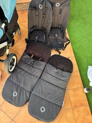 Carro Bugaboo Donkey gemelar turquesa