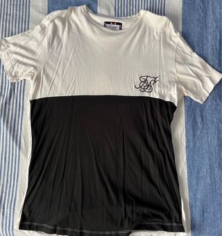 Siksilk camiseta blanco-negro