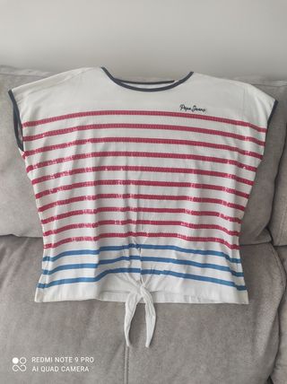 Camiseta Pepe Jeans rayas rojas y blancas