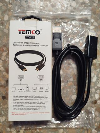 Cable Adaptador TEMCO DisplayPort a HDMI TC-X28
