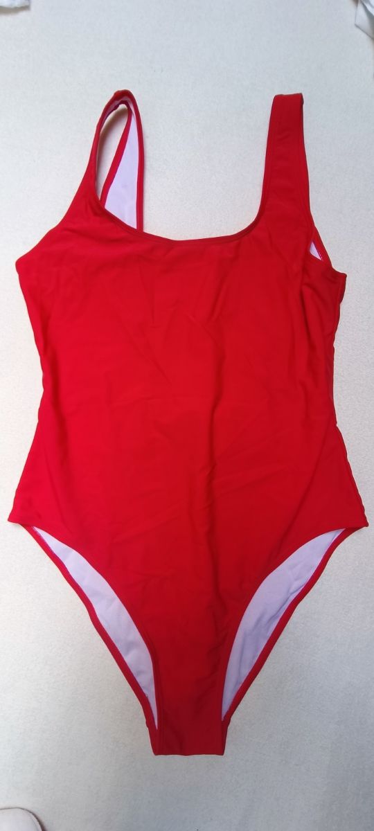 Costume intero rosso nuovo con cartellino