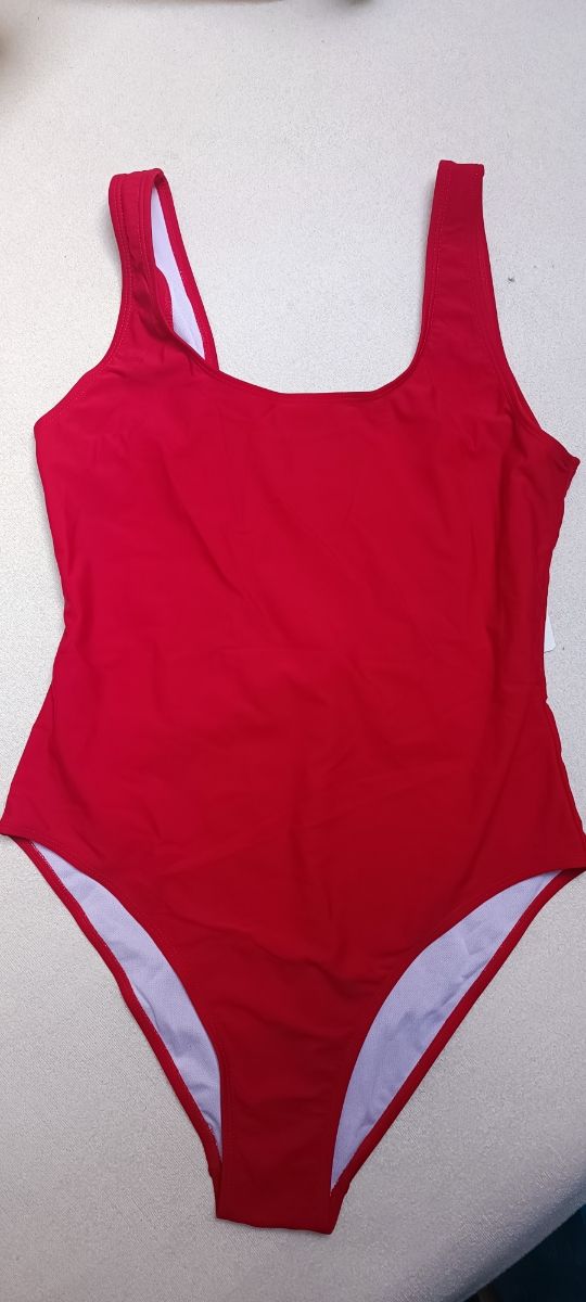 Costume intero rosso nuovo con cartellino