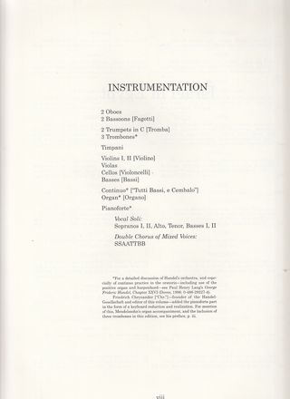 G. F. Handel. Israel en Egipto. Para orq. completa