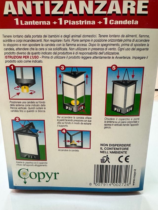 Lanterna Anti zanzare - 1 pz