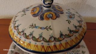 Jogo de Chá em Porcelana - Azul e Branco