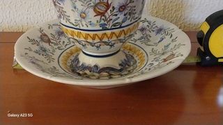 Jogo de Chá em Porcelana - Azul e Branco