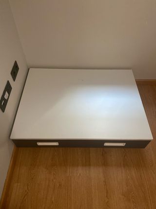 Cajonera cama - Gris y Blanco
