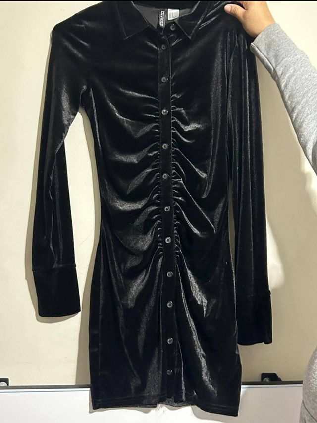 Vestido terciopelo negro talla S