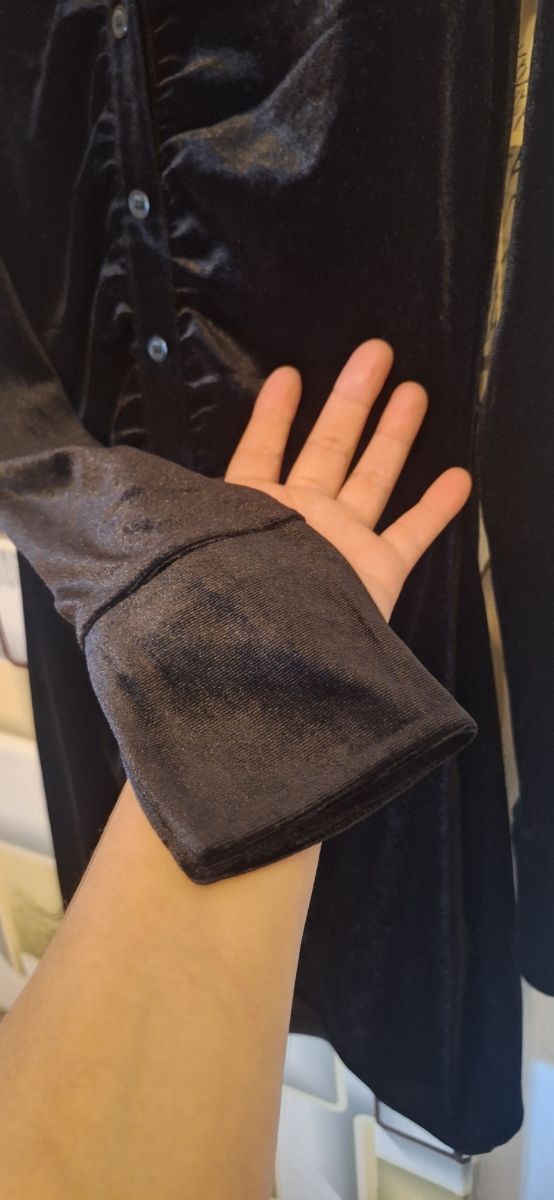 Vestido terciopelo negro talla S