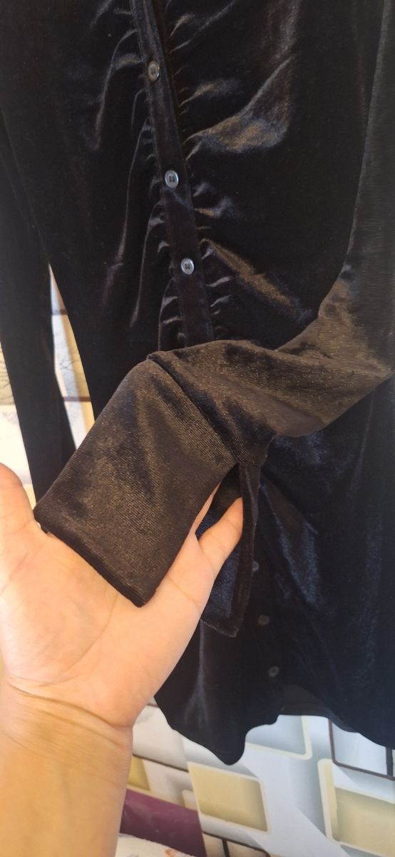 Vestido terciopelo negro talla S