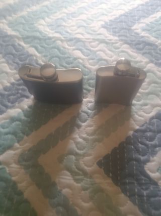 2 Petacas licor - Acero inoxidable