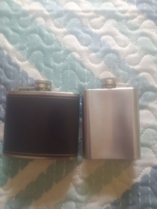 2 Petacas licor - Acero inoxidable