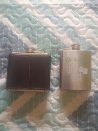 2 Petacas licor - Acero inoxidable
