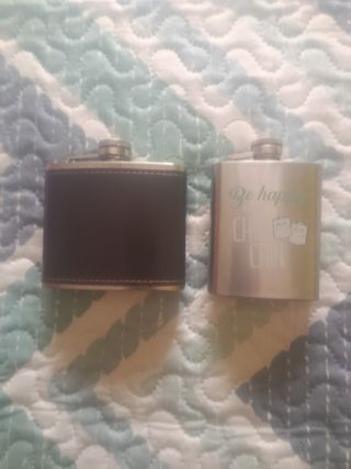 2 Petacas licor - Acero inoxidable
