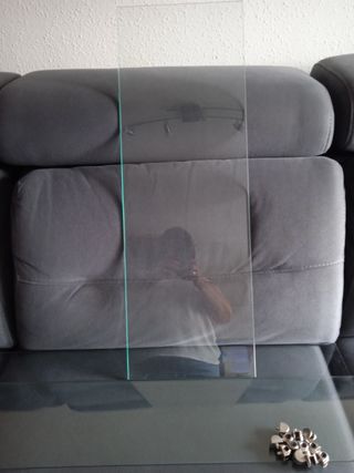 3 baldas cristal 76x26cm + soportes