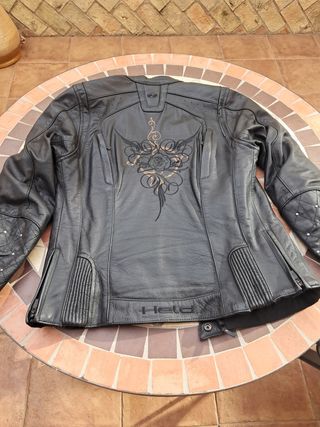 Chaqueta moto cuero mujer