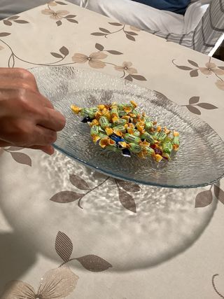 Centrotavola cristallo blu - Decorativo