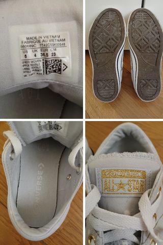 Converse All Star Grigie a Pois size 36,5