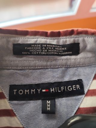 Camisa Tommy Hilfiger M rayas rojas