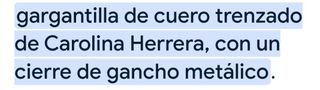 Gargantilla Carolina Herrera Granate.