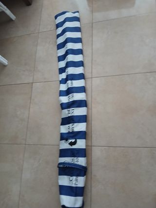 Parasol playa rayas azul-blanco