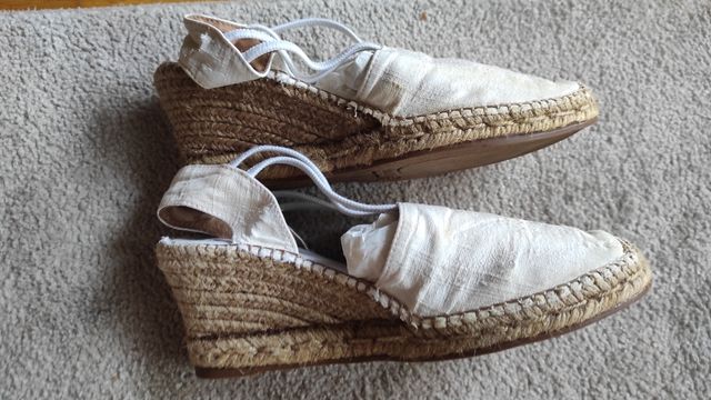 Alpargatas blancas mujer talla 38 blanco roto