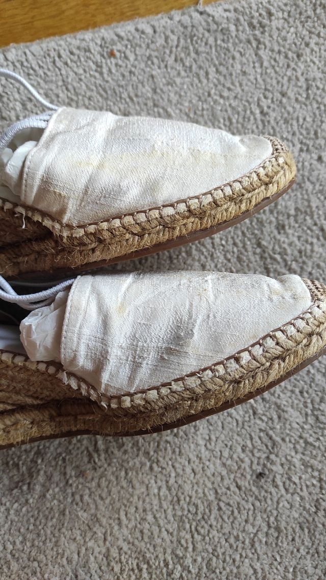 Alpargatas blancas mujer talla 38 blanco roto