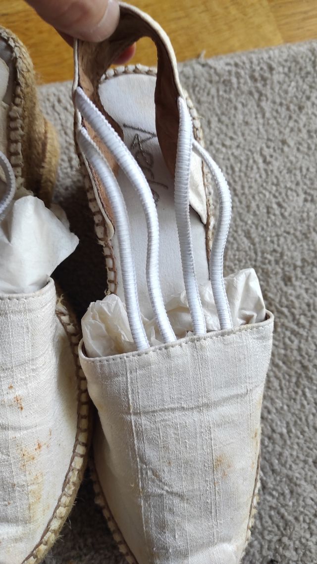 Alpargatas blancas mujer talla 38 blanco roto