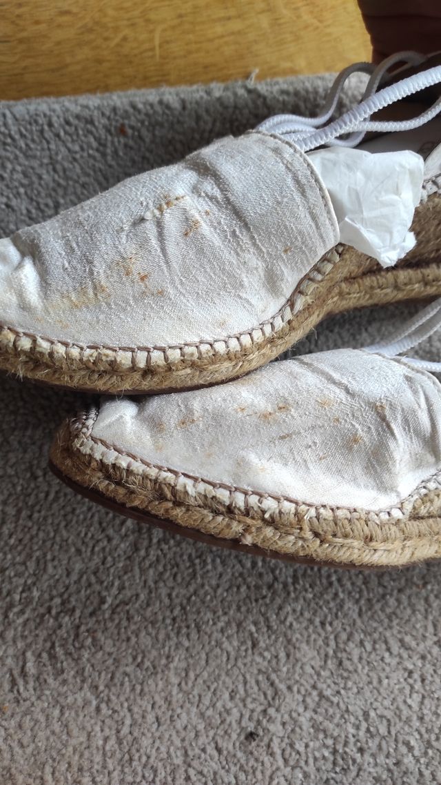 Alpargatas blancas mujer talla 38 blanco roto