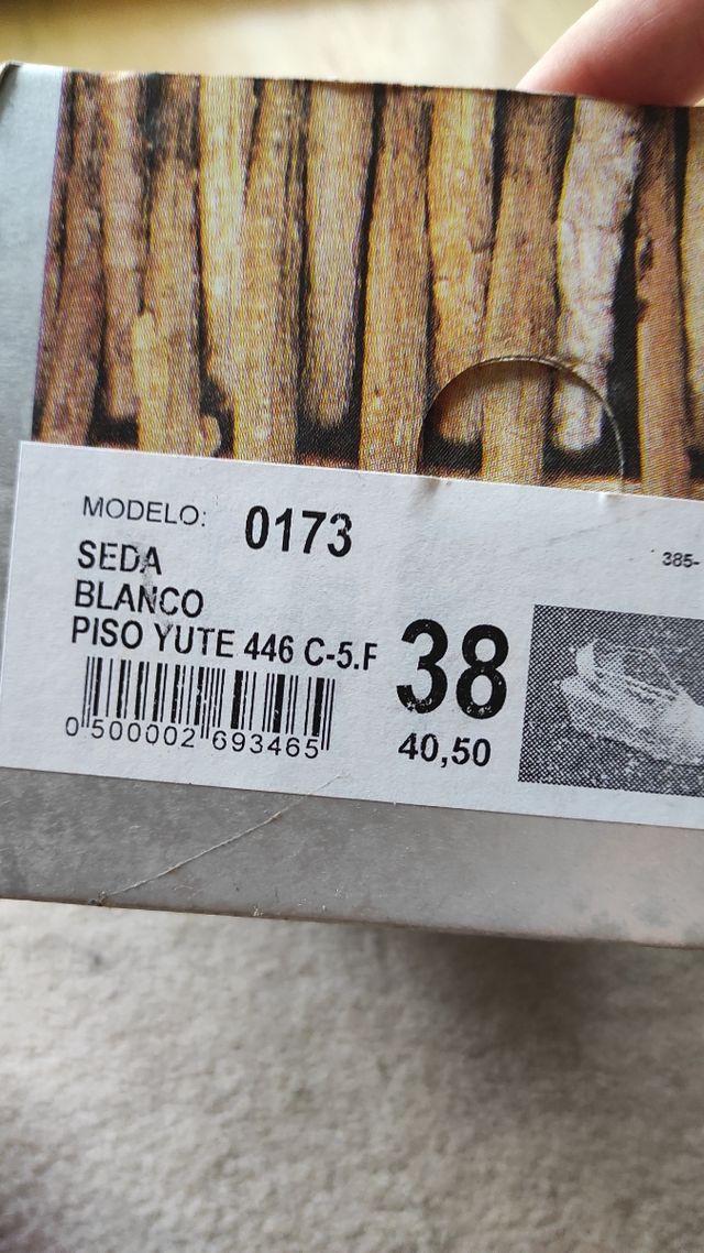 Alpargatas blancas mujer talla 38 blanco roto