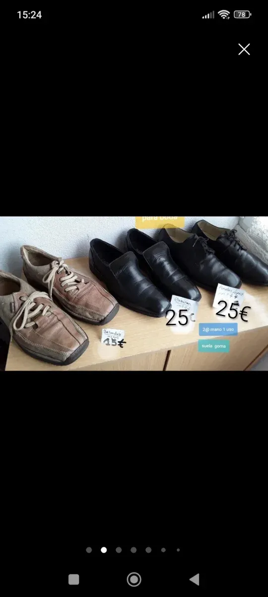 Zapatos caballero,4 pares(desde 15€)